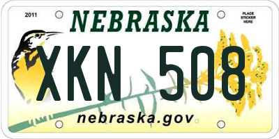 NE license plate XKN508