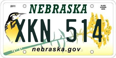 NE license plate XKN514