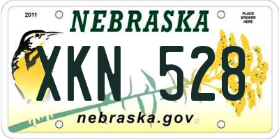 NE license plate XKN528