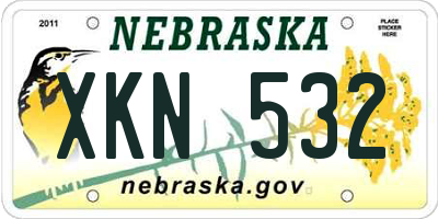 NE license plate XKN532