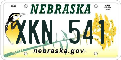 NE license plate XKN541