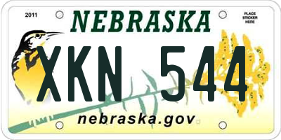 NE license plate XKN544