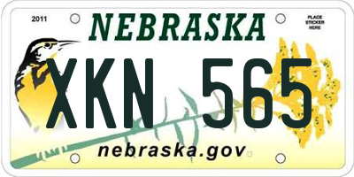 NE license plate XKN565