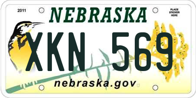 NE license plate XKN569