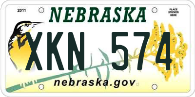 NE license plate XKN574