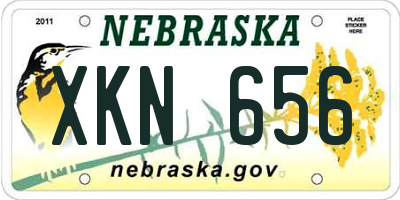 NE license plate XKN656