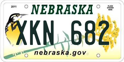 NE license plate XKN682