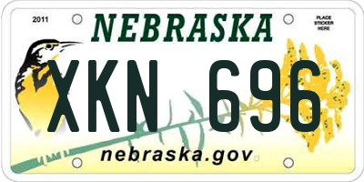 NE license plate XKN696