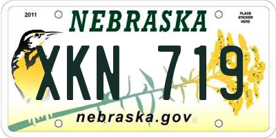 NE license plate XKN719
