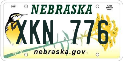NE license plate XKN776