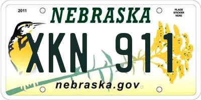 NE license plate XKN911