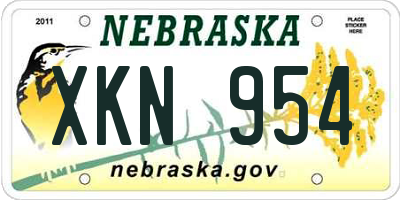 NE license plate XKN954