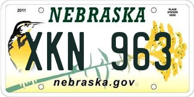 NE license plate XKN963