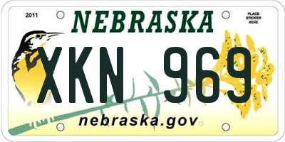 NE license plate XKN969