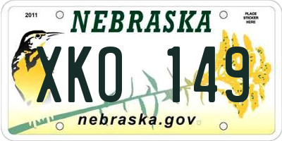 NE license plate XKO149