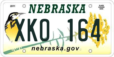 NE license plate XKO164