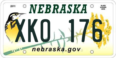 NE license plate XKO176
