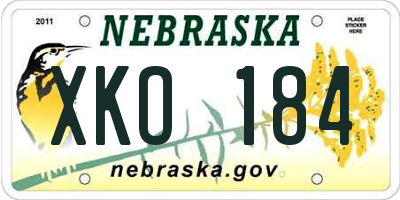 NE license plate XKO184
