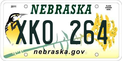 NE license plate XKO264