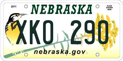 NE license plate XKO290