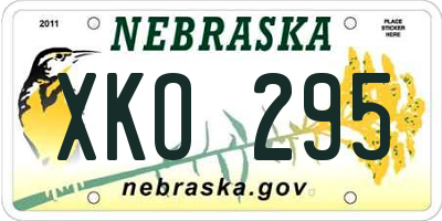 NE license plate XKO295