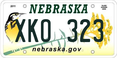 NE license plate XKO323