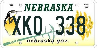 NE license plate XKO338