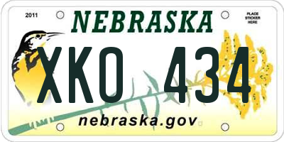 NE license plate XKO434