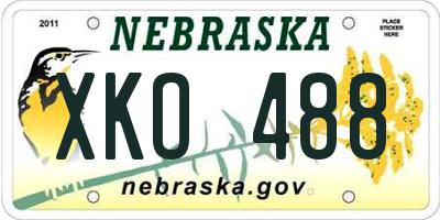 NE license plate XKO488