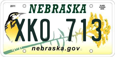 NE license plate XKO713