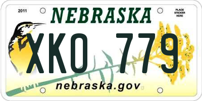 NE license plate XKO779