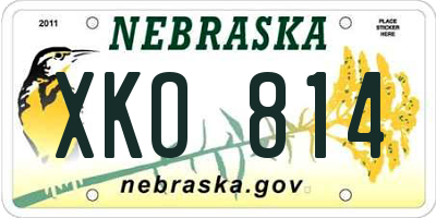 NE license plate XKO814