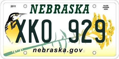 NE license plate XKO929