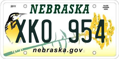 NE license plate XKO954