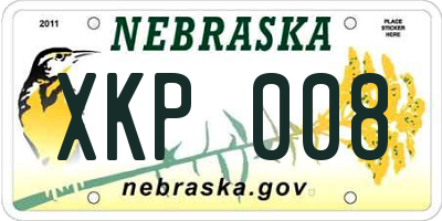 NE license plate XKP008