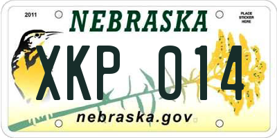 NE license plate XKP014
