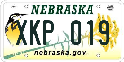 NE license plate XKP019