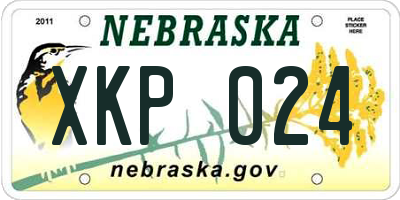 NE license plate XKP024
