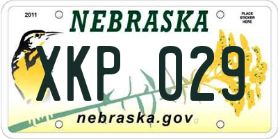 NE license plate XKP029