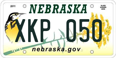 NE license plate XKP050