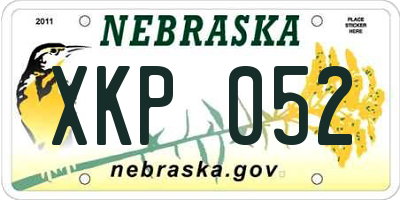 NE license plate XKP052