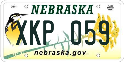 NE license plate XKP059