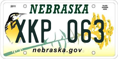 NE license plate XKP063