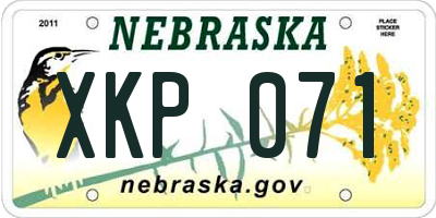 NE license plate XKP071