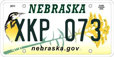 NE license plate XKP073