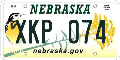 NE license plate XKP074