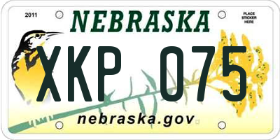 NE license plate XKP075