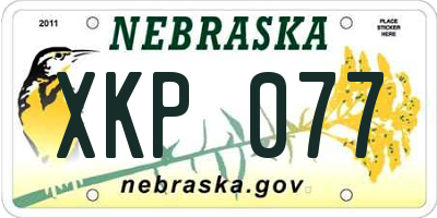 NE license plate XKP077