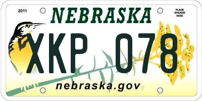 NE license plate XKP078