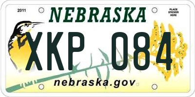 NE license plate XKP084
